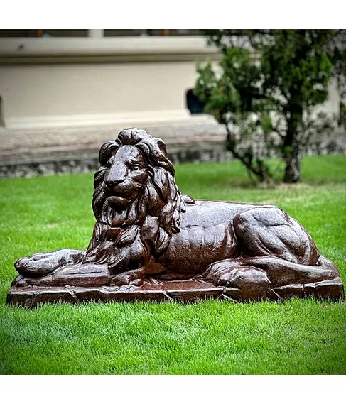 imagem de Escultura Le�o de Ferro Fundido 73cm - VRF029E
