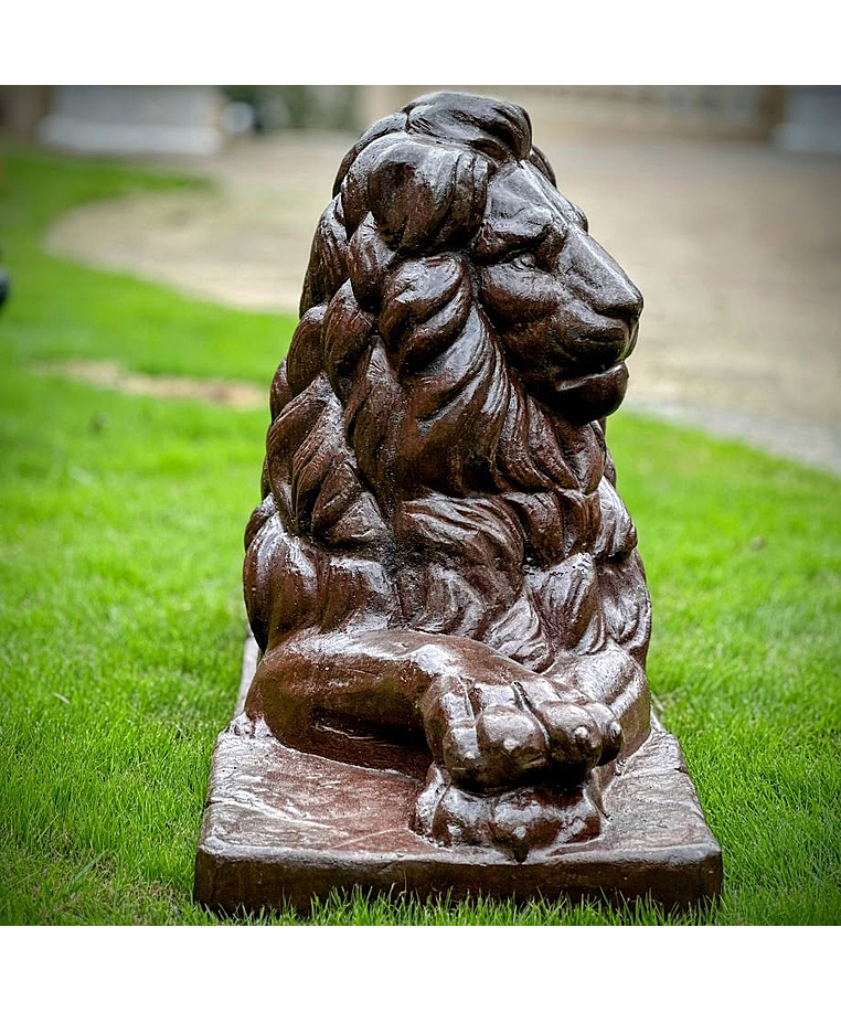 imagem do produto Escultura Le�o de Ferro Fundido 73cm - VRF029E