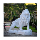 imagem do produto Escultura Le�o em M�rmore Branco 145cm - EMP450