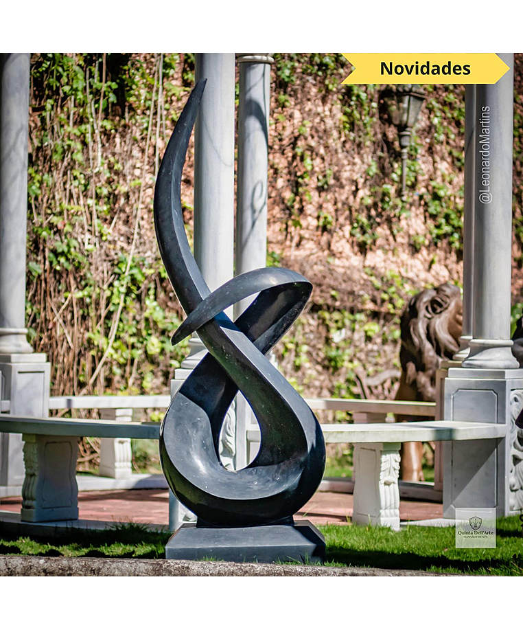 imagem do produto Escultura Linha Cont�nua em M�rmore Preto 170cm - EMP725