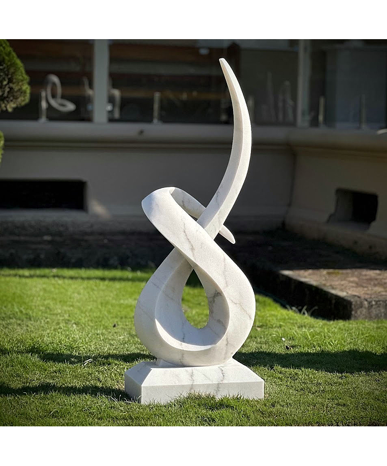 imagem do produto Escultura Linha Continua Mármore Branco 170cm - EMP724 Design Fluido e Elegante