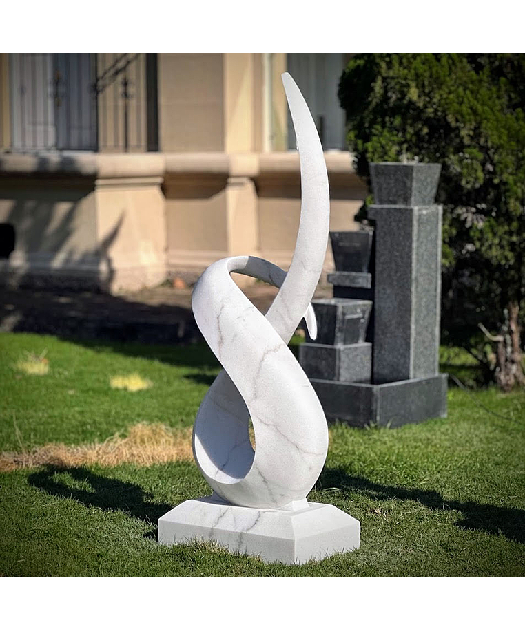 imagem do produto Escultura Linha Continua Mármore Branco 170cm - EMP724 Design Fluido e Elegante