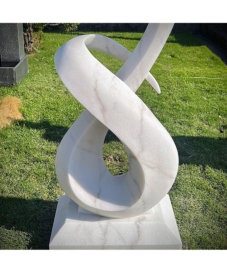 imagem do produto Escultura Linha Continua Mármore Branco 170cm - EMP724 Design Fluido e Elegante