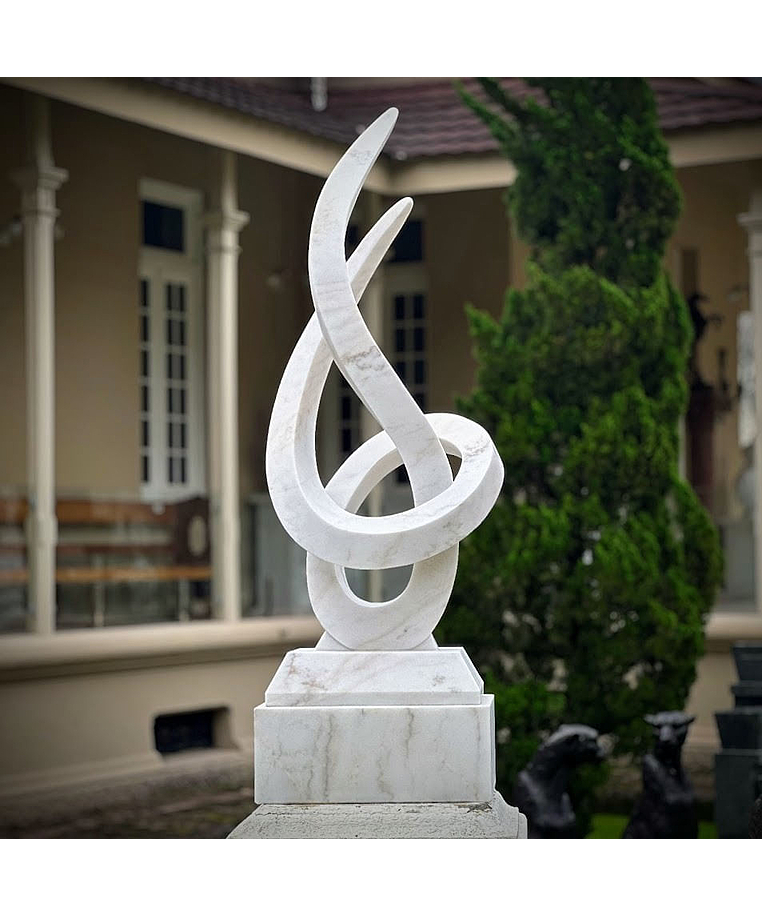 imagem do produto Escultura Lux Pietra Mármore Branco 150cm - EMP745 Design Escultural