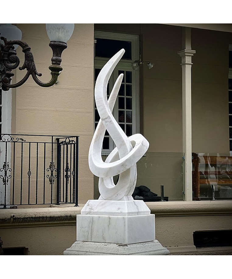 imagem do produto Escultura Lux Pietra Mármore Branco 150cm - EMP745 Design Escultural