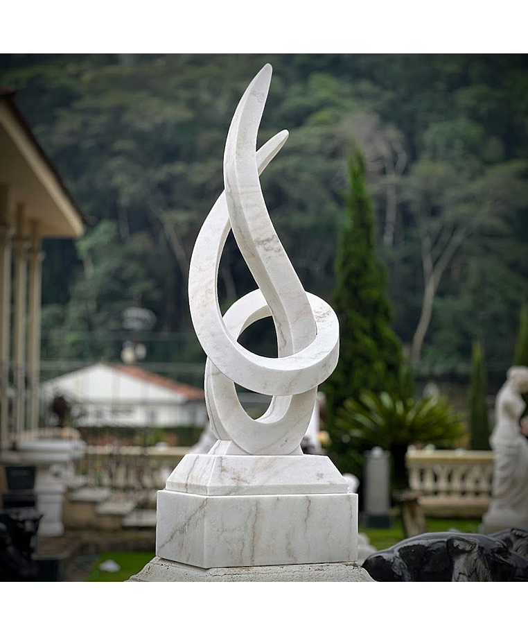 imagem do produto Escultura Lux Pietra Mármore Branco 150cm - EMP745 Design Escultural