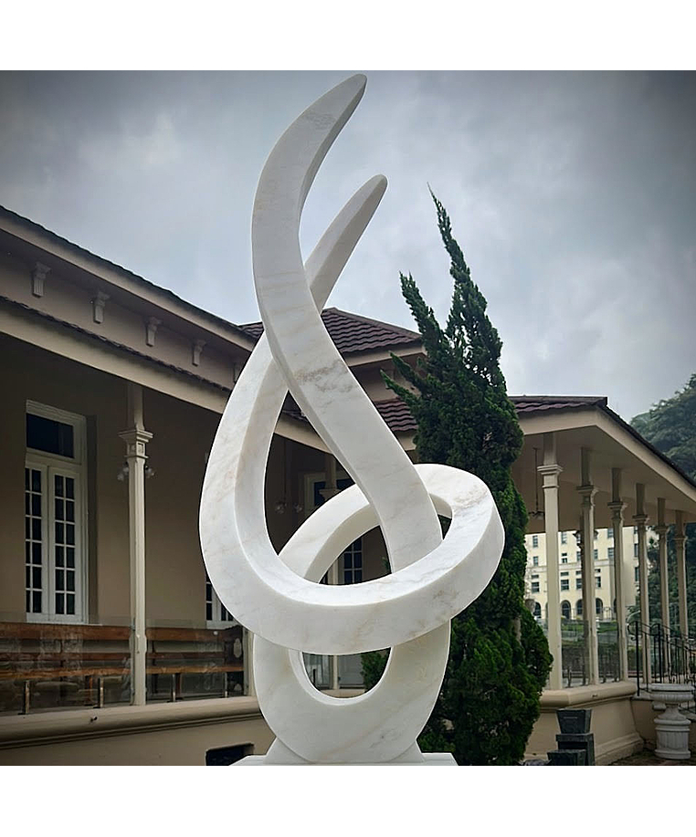 imagem do produto Escultura Lux Pietra Mármore Branco 150cm - EMP745 Design Escultural
