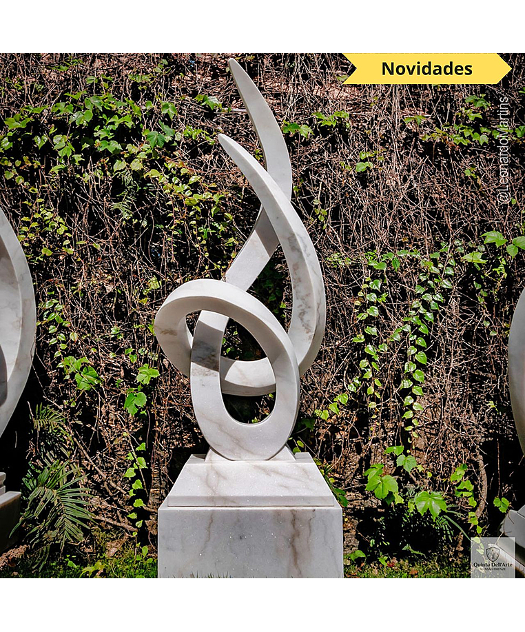 imagem do produto Escultura Lux Pietra Mármore Branco 150cm - EMP745 Design Escultural