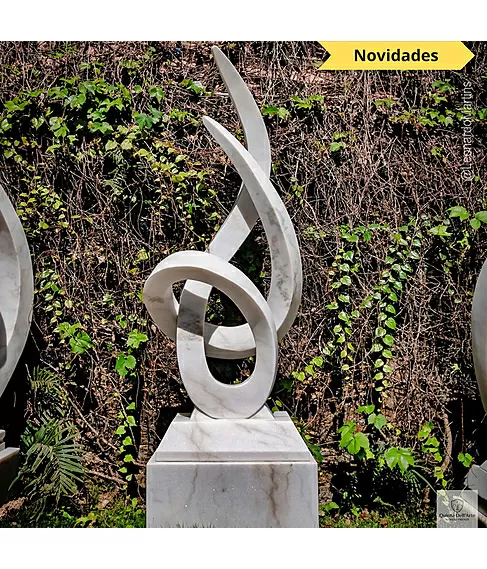 imagem de Escultura Lux Pietra M�rmore Branco 150cm - EMP745