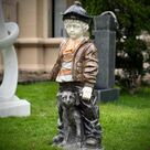 imagem do produto Escultura Menino e Cachorro M�rmore Color 100cm - EMP761