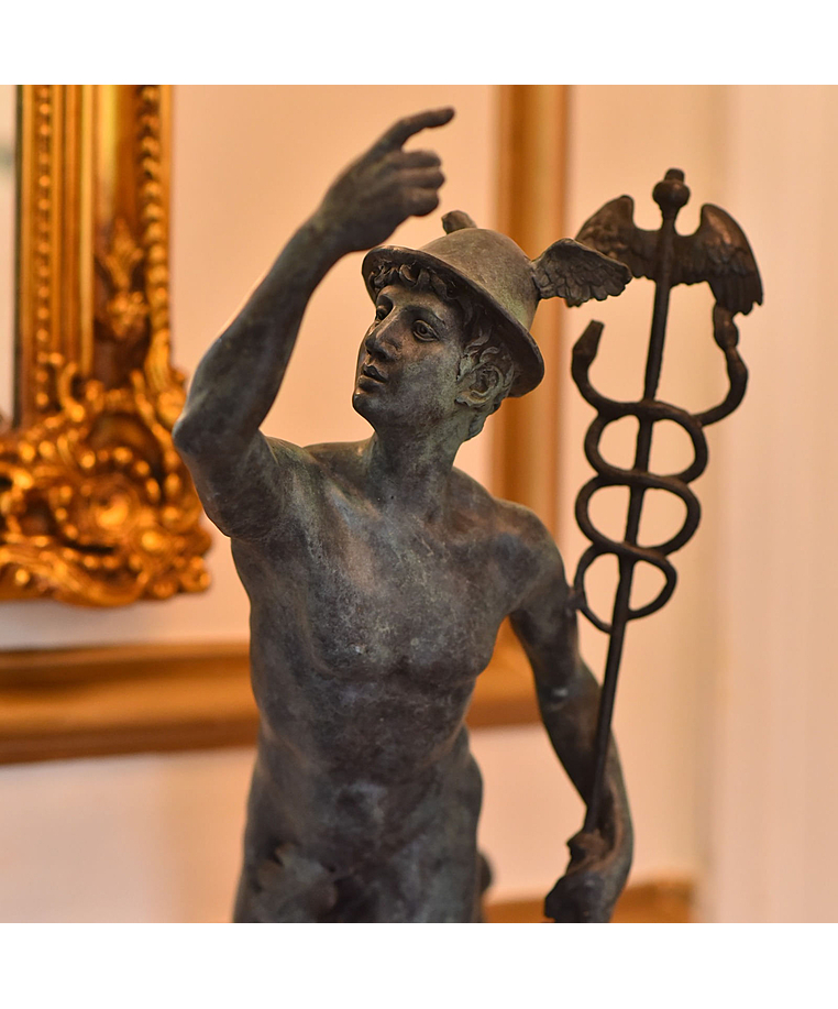 imagem do produto Escultura Mercúrio em Bronze 87cm EBZ574 Movimento e Elegância