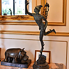 imagem do produto Escultura Mercúrio em Bronze 87cm EBZ574 Movimento e Elegância