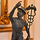 imagem do produto Escultura Mercúrio em Bronze 87cm EBZ574 Movimento e Elegância