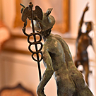 imagem do produto Escultura Mercúrio em Bronze 87cm EBZ574 Movimento e Elegância