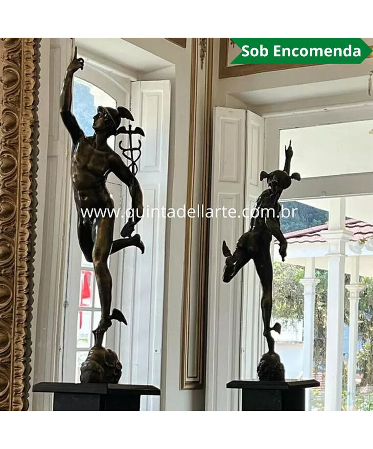imagem do produto Escultura Mercúrio em Bronze 90cm EBZ534 Elegância Clássica