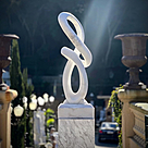 imagem do produto Escultura Movimento Sublime em Mármore Branco 120cm - EMP733