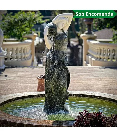 imagem de Escultura Ninfa Nereide III em Mármore 160cm - FMP241 Elegância Clássica para Projetos de 