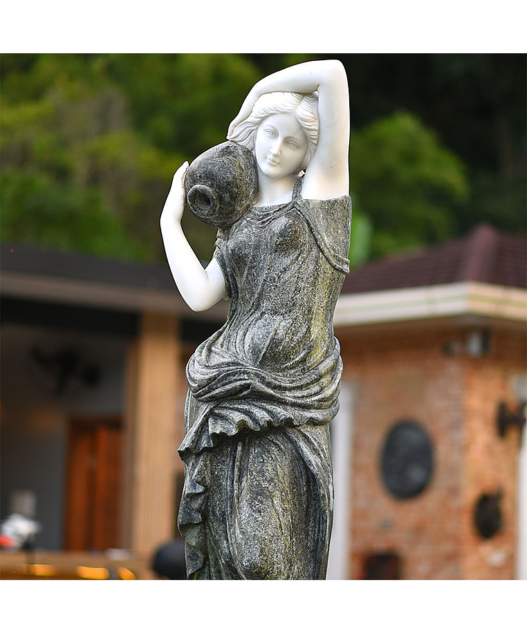 imagem do produto Escultura Ninfa Nereide III em Mármore 160cm - FMP241 Elegância Clássica para Projetos de 