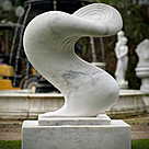 imagem do produto Escultura Ondas de Pedra Mármore Branco 120cm - EMP738 Para Ambientes Contemporâneos