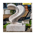 imagem do produto Escultura Ondas de Pedra M�rmore Branco 120cm - EMP738