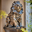 imagem do produto Escultura Par de Leões com Base em Bronze 120cm - EBZ608 Presença Imponente
