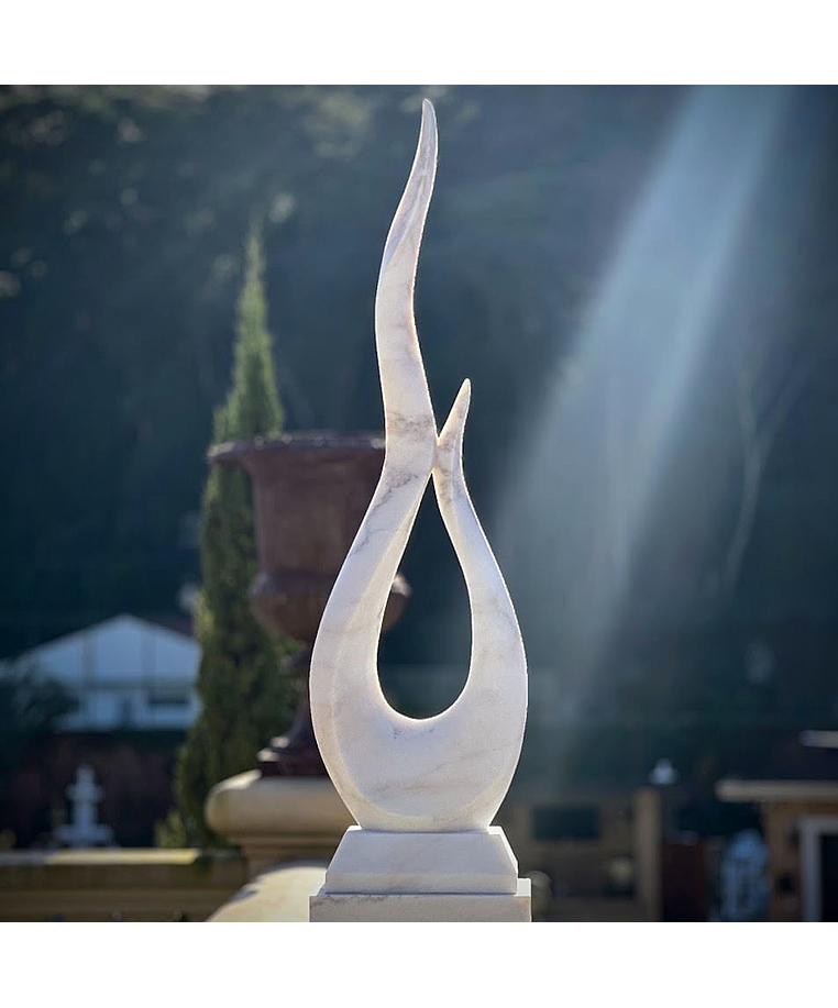 imagem do produto Escultura Ponta da Eternidade Mármore Branco 150cm - EMP741 Arte Contemporânea 