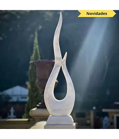 imagem de Escultura Ponta da Eternidade M�rmore Branco 150cm - EMP741