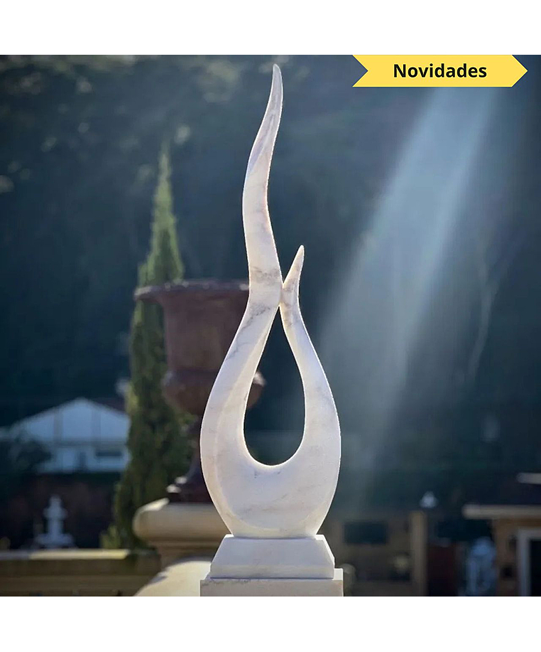 imagem do produto Escultura Ponta da Eternidade M�rmore Branco 150cm - EMP741