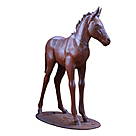 imagem do produto Escultura Potro em Ferro Fundido 121cm VRFF242 Movimento e Elegância