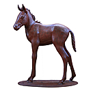imagem do produto Escultura Potro em Ferro Fundido 121cm VRFF242 Movimento e Elegância