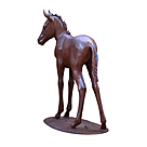 imagem do produto Escultura Potro em Ferro Fundido 121cm VRFF242 Movimento e Elegância