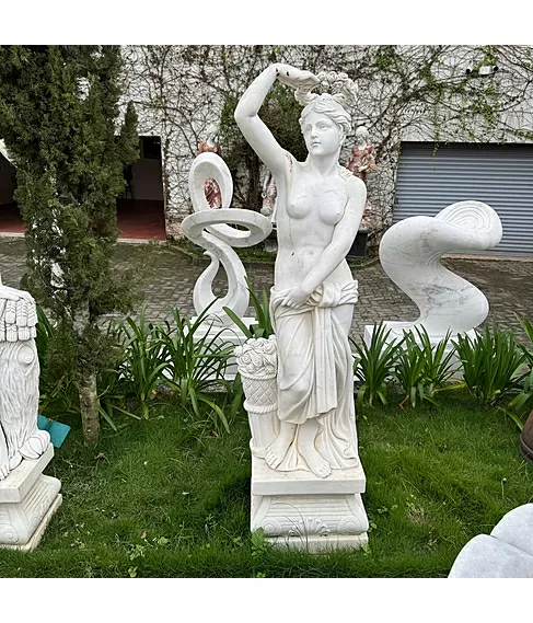imagem de Escultura Primavera M�rmore Branco 175cm - EMP754