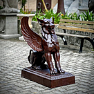 imagem do produto Escultura Quimera em Ferro Fundido 95cm EF410 Misticismo e Imponência