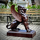 imagem do produto Escultura Quimera em Ferro Fundido 95cm EF410 Misticismo e Imponência