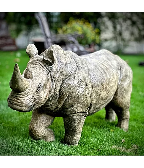 imagem de Escultura Rinoceronte em Bronze 130cm EBZ613 Imponência e Força