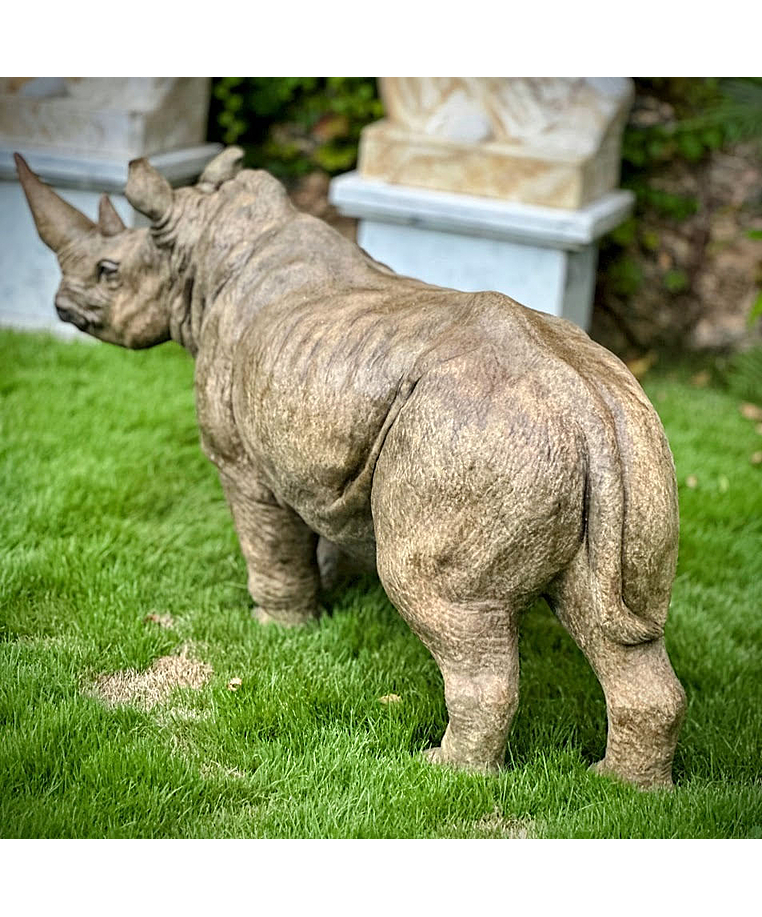 imagem do produto Escultura Rinoceronte em Bronze 130cm EBZ613 Imponência e Força
