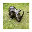 imagem do produto Escultura Rinoceronte em Bronze 48cm EBZ513 Força e Elegância