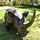 imagem do produto Escultura Rinoceronte em Bronze 48cm EBZ513 Força e Elegância
