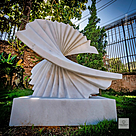 imagem do produto Escultura Ritmo Contínuo Mármore Branco 120cm - EMP737 Formas Modernas