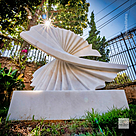 imagem do produto Escultura Ritmo Contínuo Mármore Branco 120cm - EMP737 Formas Modernas