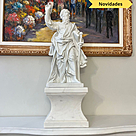 imagem do produto Escultura São Paulo em Mármore Branco 61cm IMP344 Para Ambientes Religiosas 