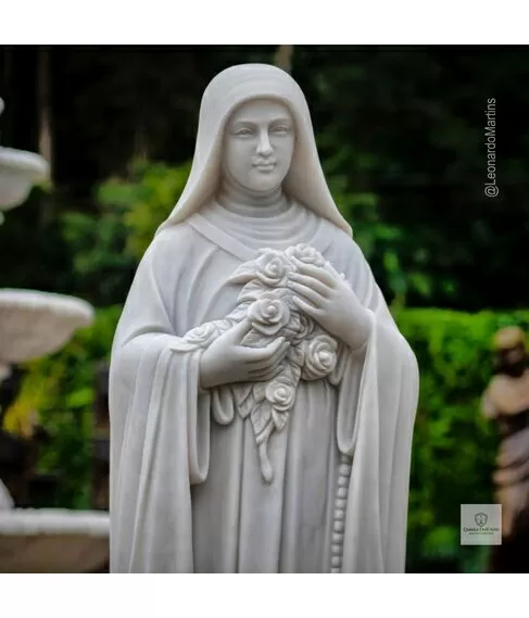 imagem de Escultura Santa Terezinha M�rmore Branco 160cm - IMP355