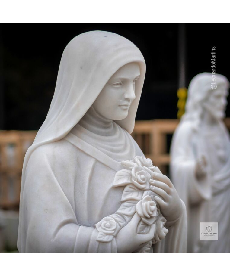 imagem do produto Escultura Santa Terezinha M�rmore Branco 160cm - IMP355