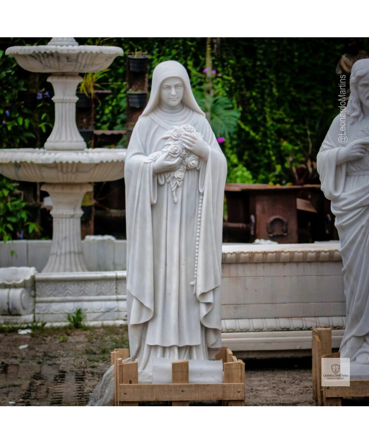 imagem do produto Escultura Santa Terezinha M�rmore Branco 160cm - IMP355
