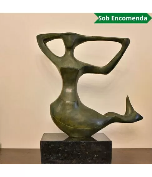 imagem de Escultura Sereia de Bronze 58cm - EBZ544