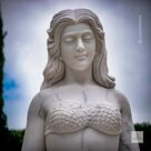 imagem do produto Escultura Sereia Sentada M�rmore Branco 120cm - EMP769