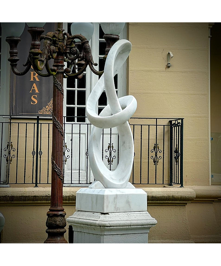 imagem do produto Escultura Sinfonia do Mármore Branco 160cm - EMP732 Destaque Escultural para Paisagismo