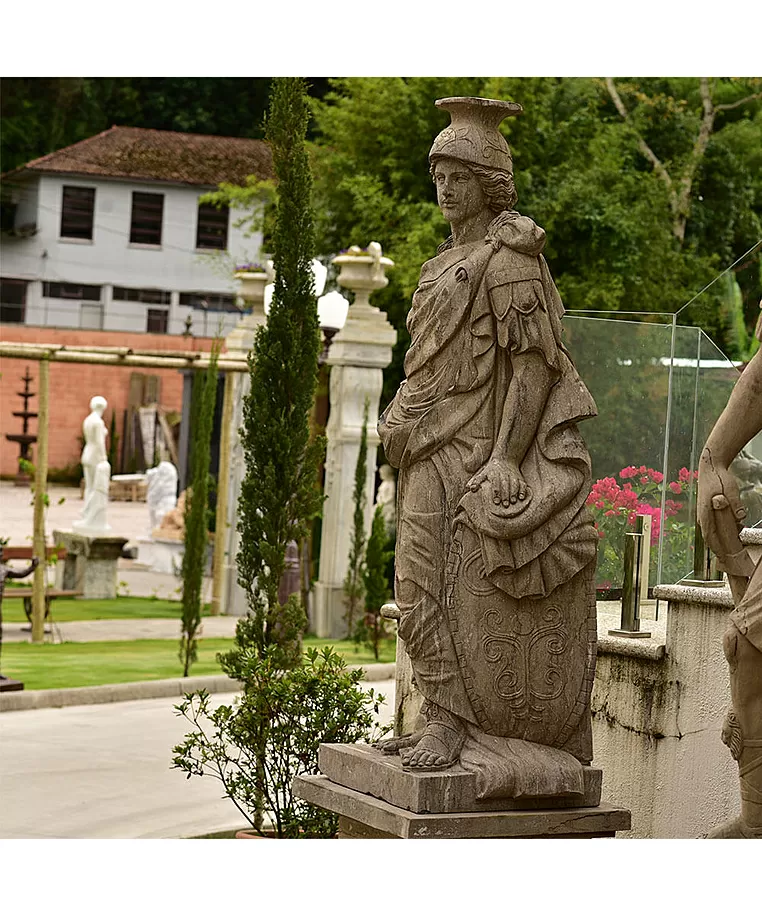 imagem do produto Escultura Soldado Romano com Escudo 230cm - EMP427