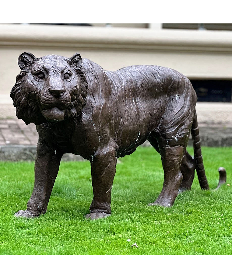 imagem do produto Escultura Tigre em Bronze 190cm - VRBZ349 Imponência e Realismo