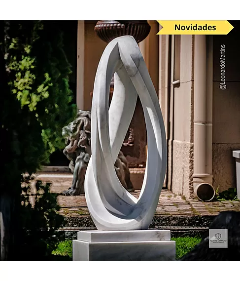 imagem de Escultura Tra�o Soberano M�rmore Branco 150cm - EMP748